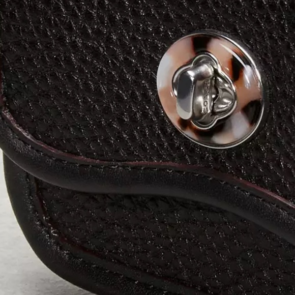 New Coachtopia Black Wavy Wallet With Crossbody Strap - Picture 3 of 5